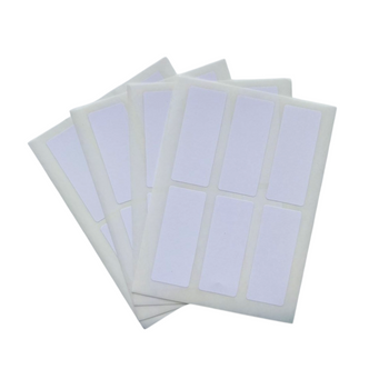 Pack of 48 White 25x50mm Rectangular Labels - Adhesive Stickers Pack of 48 White 25x50mm Rectangular Labels - Adhesive Stickers