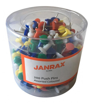 Pack of 200 Assorted Colour Push Pins Pack of 200 Assorted Colour Push Pins