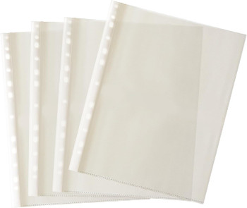 Pack of 50 A4 Glass Clear Punched Pockets by Janrax Pack of 50 A4 Glass Clear Punched Pockets by Janrax
