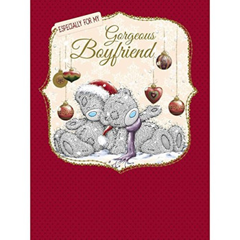 Me to You Bear Christmas Card - Gorgeous Boyfriend (Large Card)