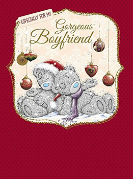 Me to You Bear Christmas Card - Gorgeous Boyfriend (Large Card)