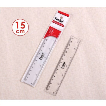 15cm Clear Plastic Ruler