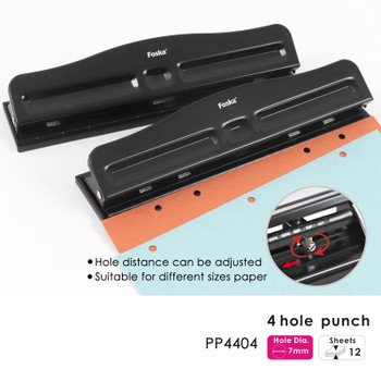 Metal 4-Hole Punch - Adjustable Holes Punching