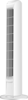 32" White Oscillating Tower Fan