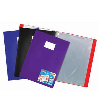 Tiger A3 40 Pocket Assorted Colour FlexiCover Display Book