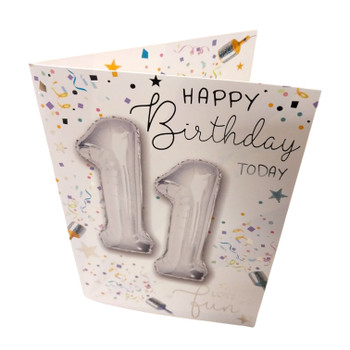 Happy Birthday 11 today Have fun Balloon Boutique Greeting Card Happy Birthday 11 today Have fun Balloon Boutique Greeting Card