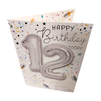 Happy Birthday 12 Today Have Fun Balloon Boutique Greeting Card Happy Birthday 12 Today Have Fun Balloon Boutique Greeting Card