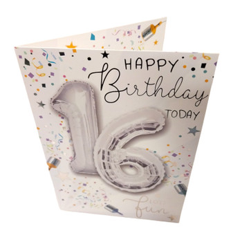 Happy Birthday 16 Today Have Fun Balloon Boutique Greeting Card Happy Birthday 16 Today Have Fun Balloon Boutique Greeting Card