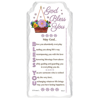 God Bless You Sentimental Handcrafted Ceramic Plaque