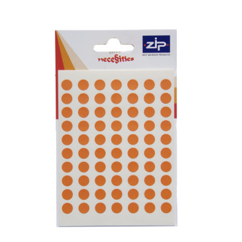 Pack of 490 8mm Orange Labels