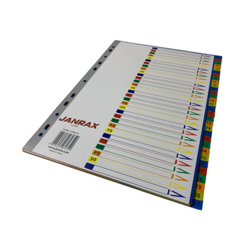 A4 31 Part Polypropylene Dividers with Reinforced Index Cover