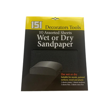 Pack of 10 Wet or Dry Sand Paper