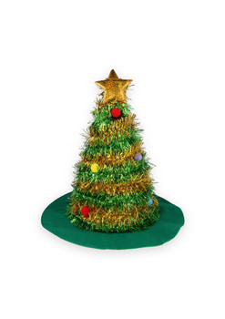 Christmas Tree Design Adult Hat with Star
