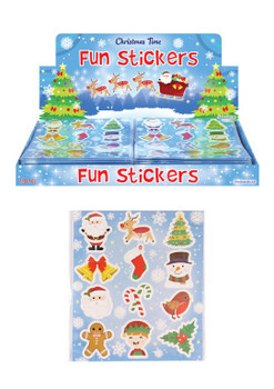 Sheet of 12 Christmas Sticker 10x11.5cm Sheet of 12 Christmas Sticker 10x11.5cm