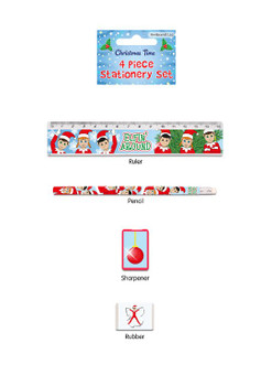 Pack of 4 Pieces Christmas Elfin Around Stationery Set Pack of 4 Pieces Christmas Elfin Around Stationery Set