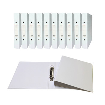 Pack of 20 A5 White Paper Over Board Ring Binders by Janrax Pack of 20 A5 White Paper Over Board Ring Binders by Janrax