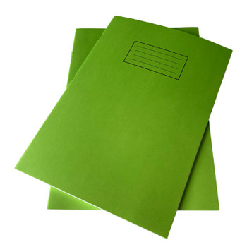 Pack of 25 Janrax A4 Green 80 Pages Feint and Ruled Exercise Books