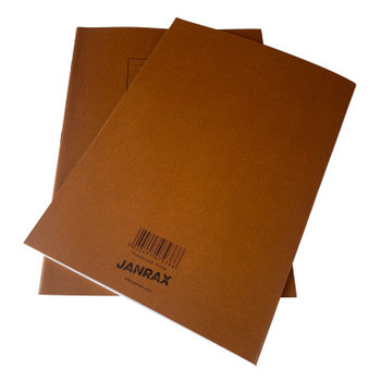 Pack of 25 Janrax A4 Brown 80 Pages Feint and Ruled Exercise Books