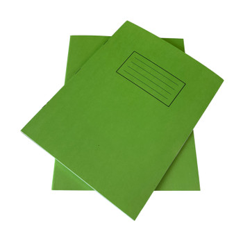 Pack of 25 Janrax 9x7" Green 80 Pages Feint and Ruled Exercise Books