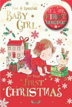 For a Special Baby Girl First Christmas Card For a Special Baby Girl First Christmas Card