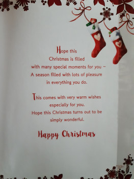 To a Special Dad and His Wife Floral Design Christmas Card