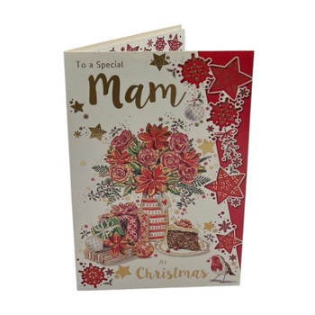 To a Special Mam Stack of Gifts Design Christmas Card To a Special Mam Stack of Gifts Design Christmas Card