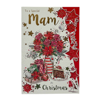 To a Special Mam Stack of Gifts Design Christmas Card To a Special Mam Stack of Gifts Design Christmas Card