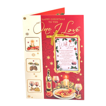 One I Love Festive Christmas Card with Keepsake Card One I Love Festive Christmas Card with Keepsake Card