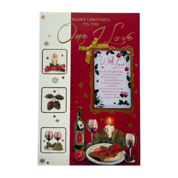 One I Love Festive Christmas Card with Keepsake Card One I Love Festive Christmas Card with Keepsake Card