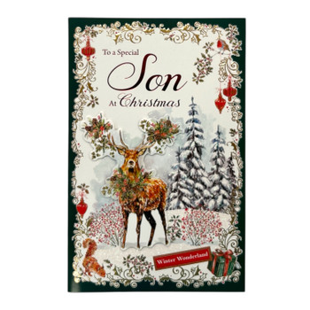 Winter Wonderland Wishes Design To a Special Son Christmas Card Winter Wonderland Wishes Design To a Special Son Christmas Card