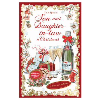 To a Special Son and Daughter In Law Elegant Christmas Celebration Card To a Special Son and Daughter In Law Elegant Christmas Celebration Card