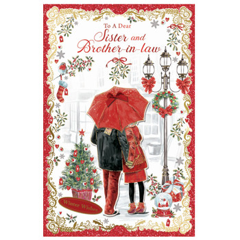 Winter Wishes To a Dear Sister and Brother In Law Christmas Card