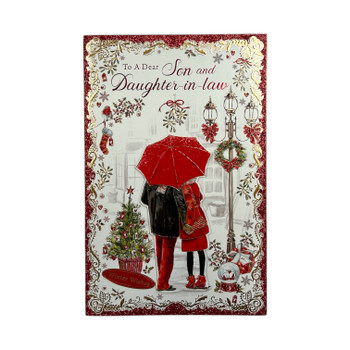 Romantic Couple Design To Son and Daughter In Law Christmas Card Romantic Couple Design To Son and Daughter In Law Christmas Card