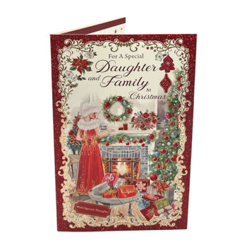A Heartfelt Wishes For Daughter and Family Christmas Card A Heartfelt Wishes For Daughter and Family Christmas Card