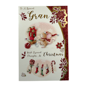 To a Special Gran Mouse With Love Design Christmas Card To a Special Gran Mouse With Love Design Christmas Card