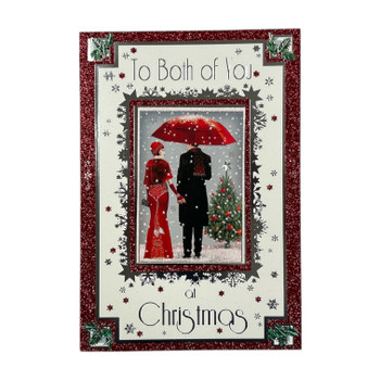To Both of You Lovely Couple With Snowy Scene Design Christmas Card To Both of You Lovely Couple With Snowy Scene Design Christmas Card