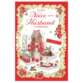 To a Dear Niece and Her Husband Gingerbread House Design Christmas Card To a Dear Niece and Her Husband Gingerbread House Design Christmas Card