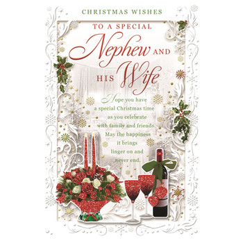 To a Special Nephew and His Wife Festive Classic Design Christmas Card To a Special Nephew and His Wife Festive Classic Design Christmas Card