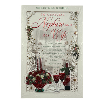 To a Special Nephew and His Wife Festive Classic Design Christmas Card To a Special Nephew and His Wife Festive Classic Design Christmas Card