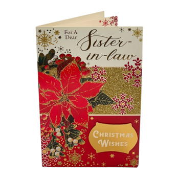 For a Dear Sister In Law Poinsettia Flower Design Christmas Card For a Dear Sister In Law Poinsettia Flower Design Christmas Card
