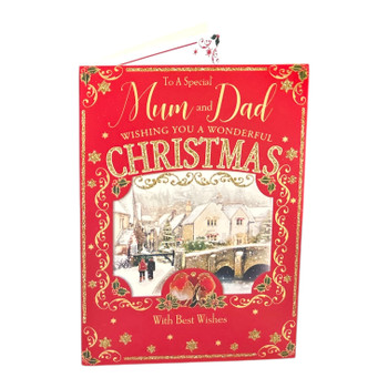 To a Special Mum and Dad Winter Robins Christmas Card To a Special Mum and Dad Winter Robins Christmas Card