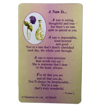 A Nan Is....Wallet Card (Sentimental Keepsake Wallet / Purse Card)