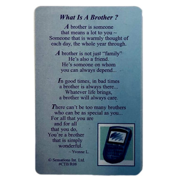 What Is A Brother...Wallet Card (Sentimental Keepsake Wallet /Purse Card)