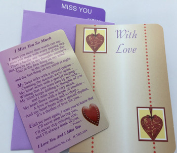 I Miss You So Much Sentimental Keepsake Wallet / Purse Card...