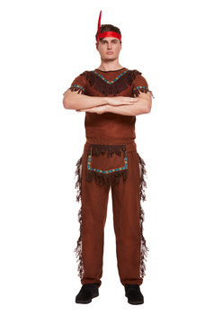 Adult Red Indian Fancy Dress Costume Adult Red Indian Fancy Dress Costume