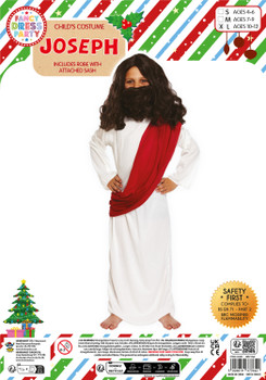 Child Joseph Christmas Nativity Fancy Dress Costume 7-9 Year Olds
