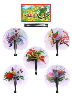 14cm Folding Paper Fans with Plastic Handles 14cm Folding Paper Fans with Plastic Handles