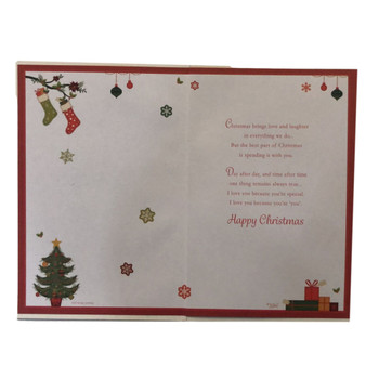 With Love To My Boyfriend Xmas Tree Design Foil and Glitter Finished Christmas Card With Love To My Boyfriend Xmas Tree Design Foil and Glitter Finished Christmas Card