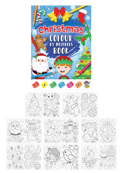 Pack of 12 Mini Christmas Colour By Numbers Colouring Book Pack of 12 Mini Christmas Colour By Numbers Colouring Book