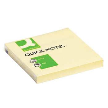 Q-Connect Quick Notes 76 x 76mm Yellow (Pack of 12) KF10502